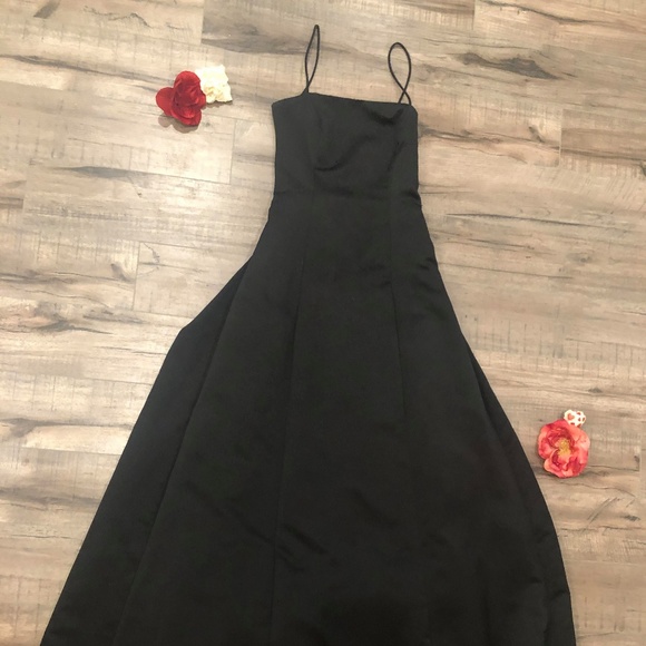 fancy long black dress
